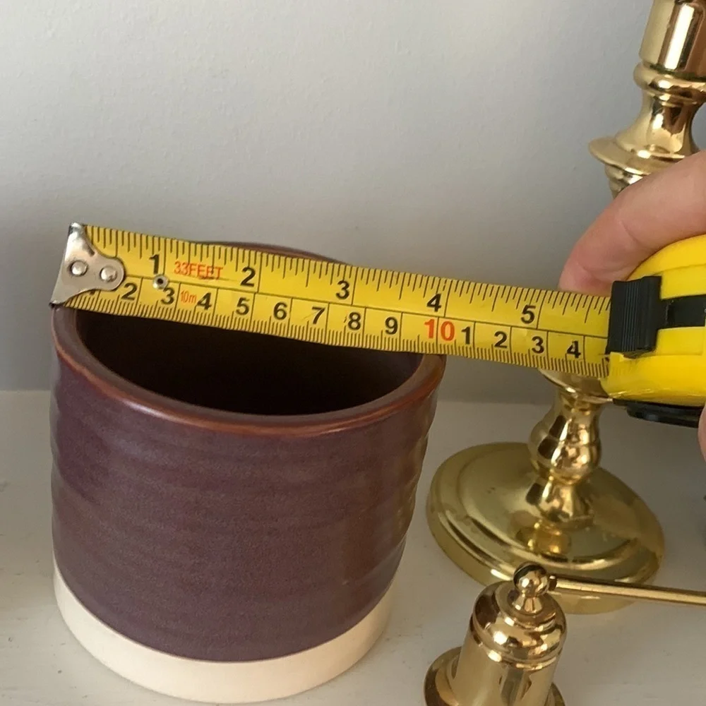 Set of two Threshold Bathroom Ceramic‎ Canisters plum purple two tones